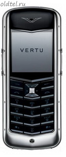 Vertu Constellation Polished Stainless Steel Black Leather